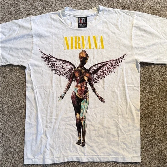 NIRVANA In Utero - White Angel Graphic Tee - Picture 1 of 3